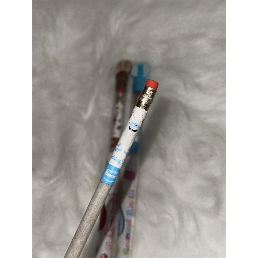 5 Smencils Scented Pencils Birthday Cake Cotton Candy Gingerbread Holiday Cheer